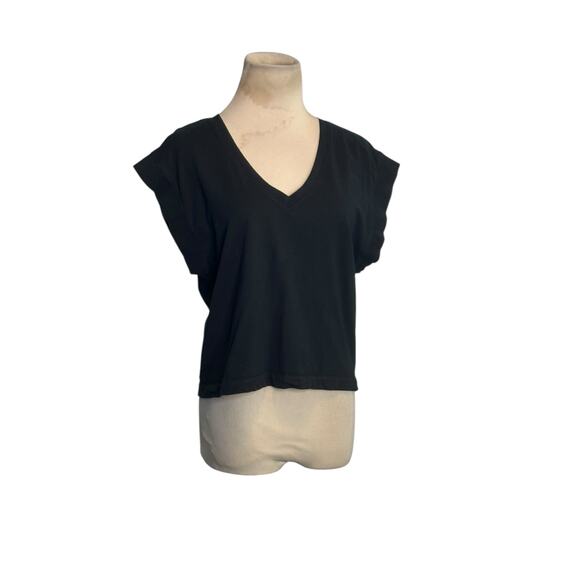 Zara black short sleeves V neck top size XS - Picture 8 of 14